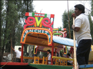 Image of touristic boats at Xochimilco